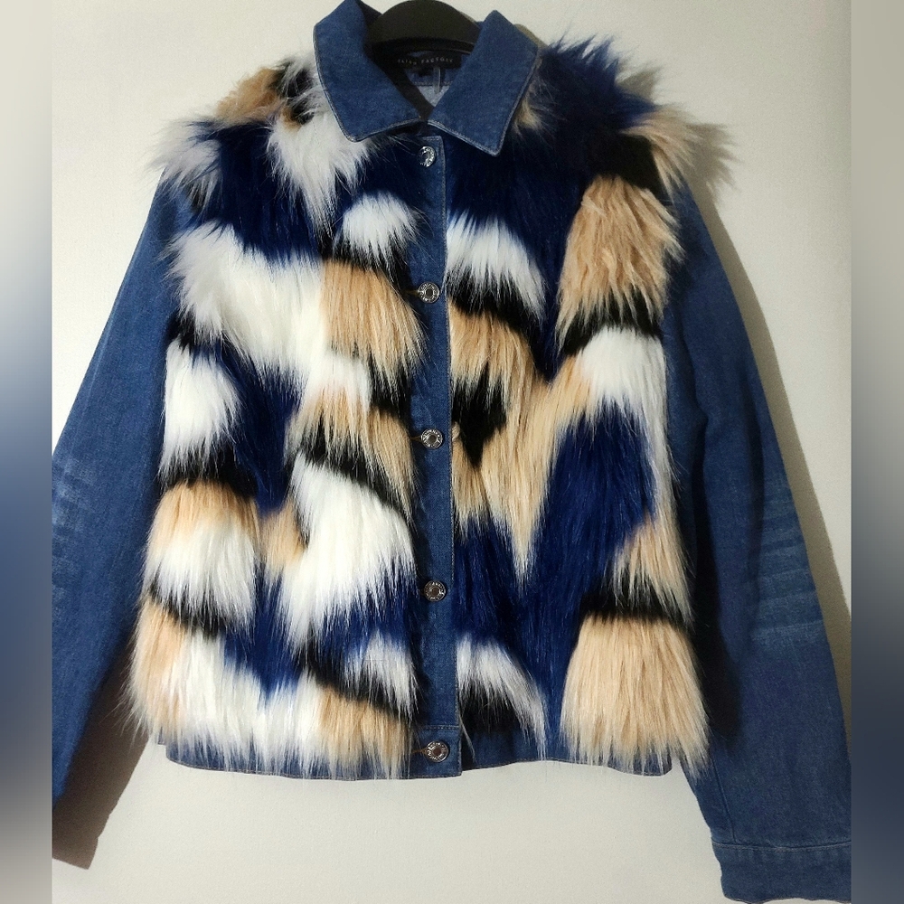 English Factory Unique denim jacket size S